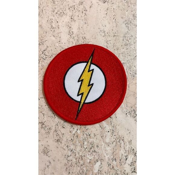 Justice League DC Comics The Flash Appliqué Sew On Patch Black Red - Picture 1 of 6